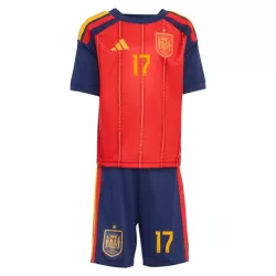Camisola Espanha Williams JR 17 Criança Equipamento 1ª Mundial 2026