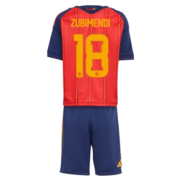 Camisola Espanha ZUBIMENDI 18 Criança Equipamento 1ª Mundial 2026 Camisola Espanha ZUBIMENDI 18 Criança Equipamento 1ª Mundial 2026