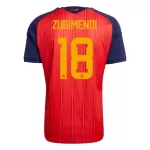 Camisola Espanha ZUBIMENDI 18 Homem Equipamento 1ª Mundial 2026