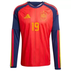 Camisola Manga Comprida Espanha Lamine Yamal 19 Homem Equipamento 1ª Mundial 2026