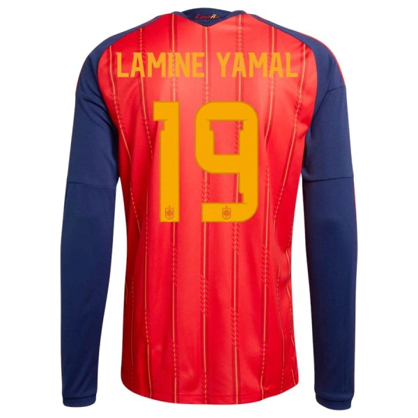 Camisola Manga Comprida Espanha Lamine Yamal 19 Homem Equipamento 1ª Mundial 2026