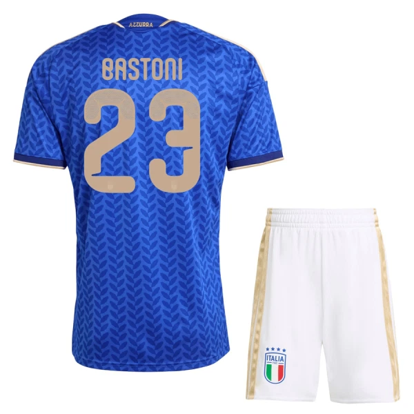 Camisola Itália Bastoni 23 Criança Equipamento 1ª Mundial 2026 Camisola Itália Bastoni 23 Criança Equipamento 1ª Mundial 2026