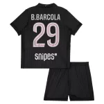 Camisola Paris Saint-Germain B. Barcola 29 Jordan Criança Equipamento 4ª 2025-26