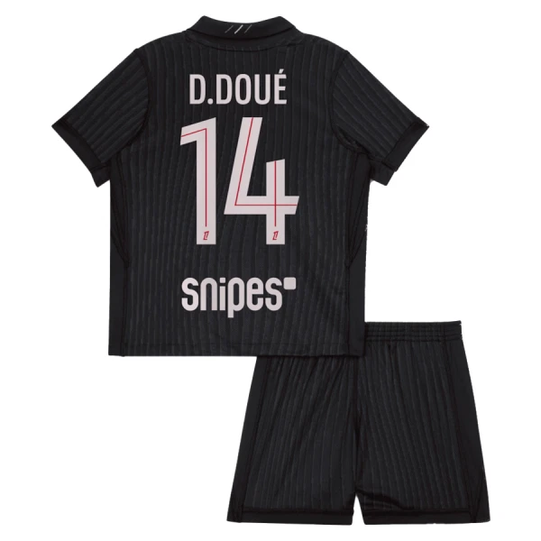 Camisola Paris Saint-Germain D. Doue 14 Jordan Criança Equipamento 4ª 2025-26