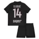 Camisola Paris Saint-Germain D. Doue 14 Jordan Criança Equipamento 4ª 2025-26