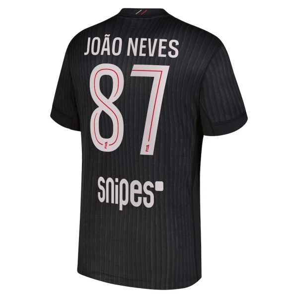 Camisola Paris Saint-Germain Joao Neves 87 Jordan Homem Equipamento 4ª 2025-26
