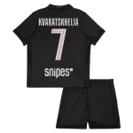 Camisola Paris Saint-Germain Kvaratskhelia 7 Jordan Criança Equipamento 4ª 2025-26
