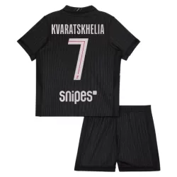 Camisola Paris Saint-Germain Kvaratskhelia 7 Jordan Criança Equipamento 4ª 2025-26
