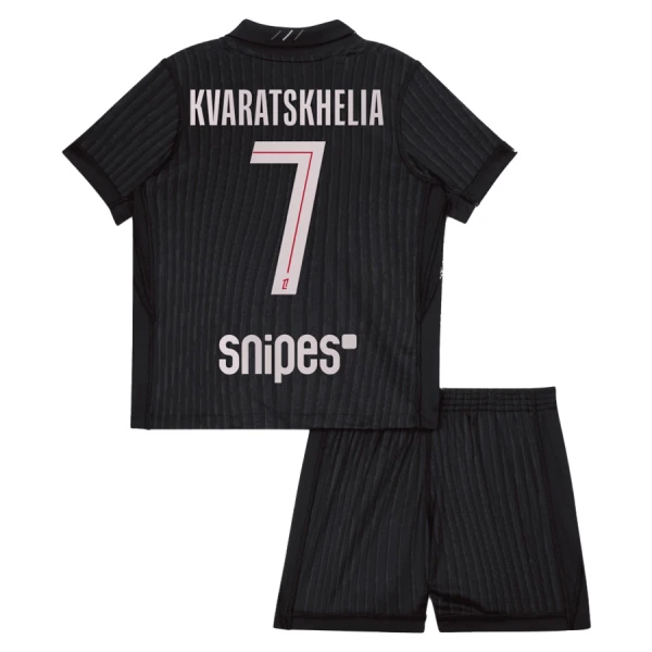 Camisola Paris Saint-Germain Kvaratskhelia 7 Jordan Criança Equipamento 4ª 2025-26 Camisola Paris Saint-Germain Kvaratskhelia 7 Jordan Criança Equipamento 4ª 2025-26