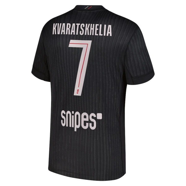 Camisola Paris Saint-Germain Kvaratskhelia 7 Jordan Homem Equipamento 4ª 2025-26