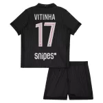 Camisola Paris Saint-Germain Vitinha 17 Jordan Criança Equipamento 4ª 2025-26