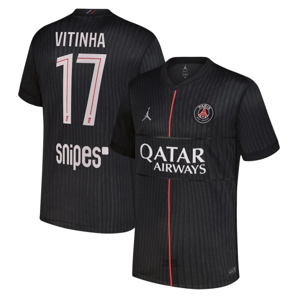 Camisola Paris Saint-Germain Vitinha 17 Jordan Homem Equipamento 4ª 2025-26