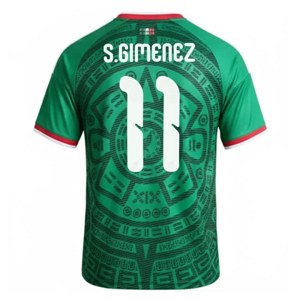 Camisola México S.Gimenez 11 Homem Equipamento 1ª Mundial 2026 Camisola México S.Gimenez 11 Homem Equipamento 1ª Mundial 2026