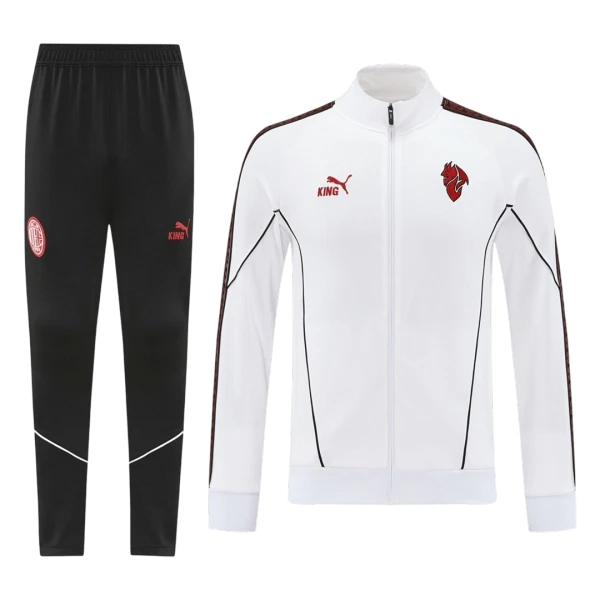 Casaco de Treino Conjunto AC Milan Homem 2025-26 Branca