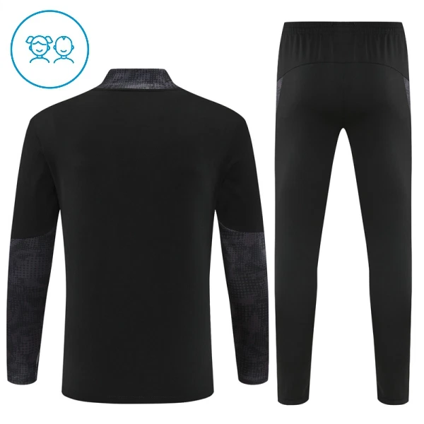 Conjunto de Moletom de Treino AC Milan Criança Quarto-Zíper 2025-26 Preta