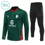 Conjunto de Moletom de Treino AC Milan Criança Quarto-Zíper 2025-26 Verde
