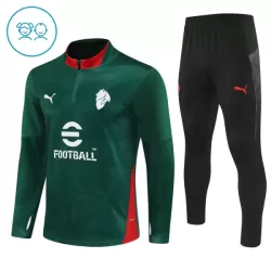 Conjunto de Moletom de Treino AC Milan Criança Quarto-Zíper 2025-26 Verde