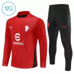 Conjunto de Moletom de Treino AC Milan Criança Quarto-Zíper 2025-26 Vermelha