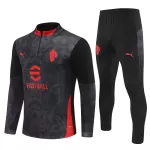 Conjunto de Moletom de Treino AC Milan Homem Quarto-Zíper 2025-26 Preta
