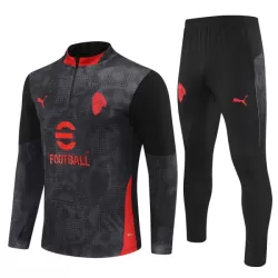 Conjunto de Moletom de Treino AC Milan Homem Quarto-Zíper 2025-26 Preta