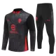 Conjunto de Moletom de Treino AC Milan Homem Quarto-Zíper 2025-26 Preta