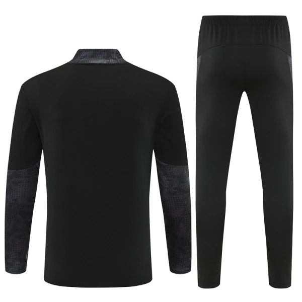 Conjunto de Moletom de Treino AC Milan Homem Quarto-Zíper 2025-26 Preta