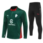Conjunto de Moletom de Treino AC Milan Homem Quarto-Zíper 2025-26 Verde