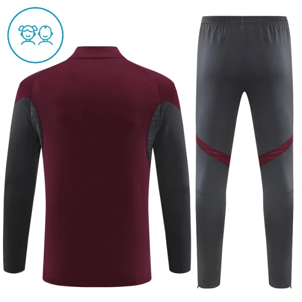 Conjunto de Moletom de Treino Arsenal Criança Quarto-Zíper 2025-26 Vermelha