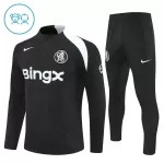 Conjunto de Moletom de Treino Chelsea Criança Quarto-Zíper 2025-26 Preta