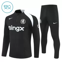 Conjunto de Moletom de Treino Chelsea Criança Quarto-Zíper 2025-26 Preta