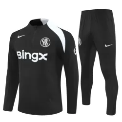 Conjunto de Moletom de Treino Chelsea Homem Quarto-Zíper 2025-26 Preta