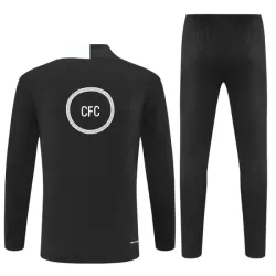 Conjunto de Moletom de Treino Chelsea Homem Quarto-Zíper 2025-26 Preta