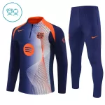 Conjunto de Moletom de Treino FC Barcelona Criança Quarto-Zíper 2025-26 Azul