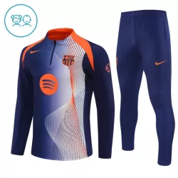 Conjunto de Moletom de Treino FC Barcelona Criança Quarto-Zíper 2025-26 Azul