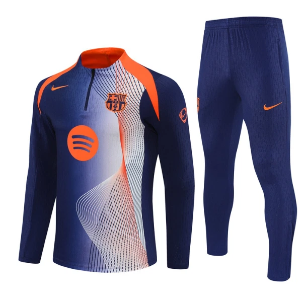Conjunto de Moletom de Treino FC Barcelona Homem Quarto-Zíper 2025-26 Azul Conjunto de Moletom de Treino FC Barcelona Homem Quarto-Zíper 2025-26 Azul
