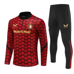 Conjunto de Moletom de Treino Feyenoord Homem Quarto-Zíper 2025-26 Vermelha