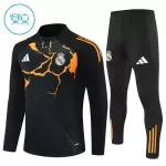 Conjunto de Moletom de Treino Real Madrid Criança Quarto-Zíper 2025-26 Preta