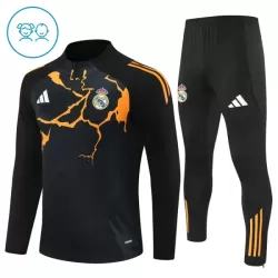Conjunto de Moletom de Treino Real Madrid Criança Quarto-Zíper 2025-26 Preta