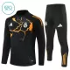 Conjunto de Moletom de Treino Real Madrid Criança Quarto-Zíper 2025-26 Preta