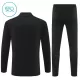 Conjunto de Moletom de Treino Real Madrid Criança Quarto-Zíper 2025-26 Preta