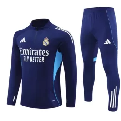 Conjunto de Moletom de Treino Real Madrid Homem Quarto-Zíper 2025-26 Navy