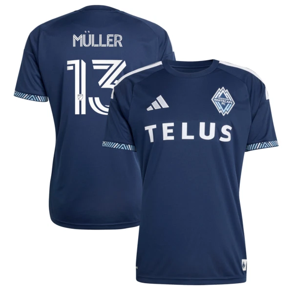 Camisola Vancouver Whitecaps Müller 13 Homem Equipamento 2ª 2026 Camisola Vancouver Whitecaps Müller 13 Homem Equipamento 2ª 2026