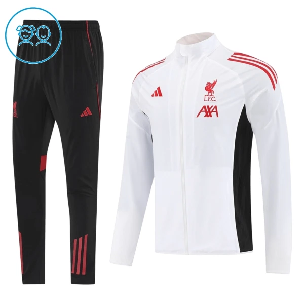 Casaco de Treino Conjunto Liverpool Criança 2025-26 Branca