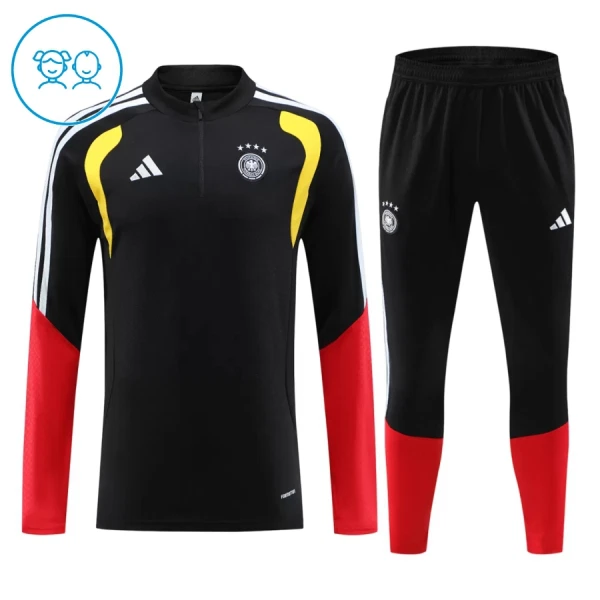 Conjunto de Moletom de Treino Alemanha Criança Quarto-Zíper 2026-27 Preta