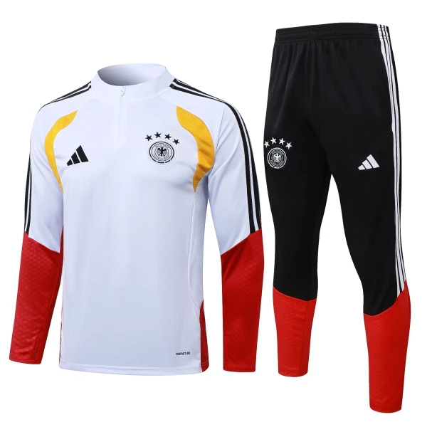 Conjunto de Moletom de Treino Alemanha Homem Quarto-Zíper 2026-27 Branca