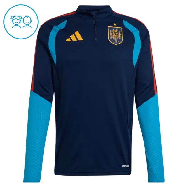 Conjunto de Moletom de Treino Espanha Criança Quarto-Zíper 2026-27 Navy