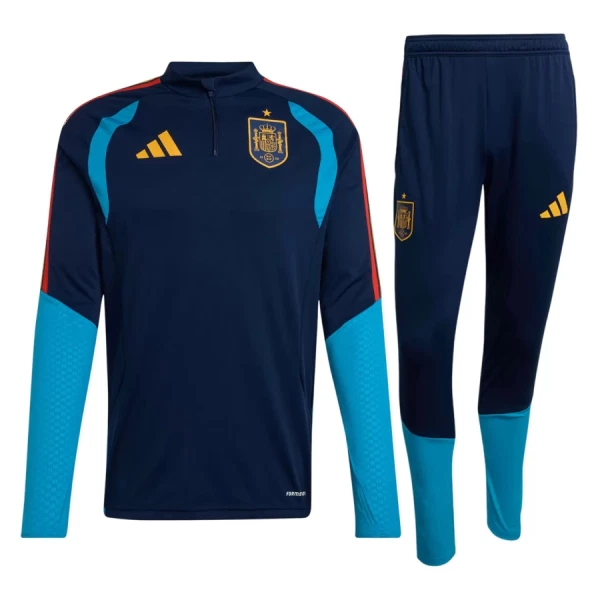 Conjunto de Moletom de Treino Espanha Homem Quarto-Zíper 2026-27 Navy