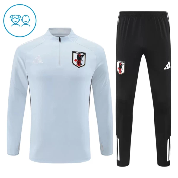 Conjunto de Moletom de Treino Japão Criança Quarto-Zíper 2026 Branca