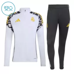 Conjunto de Moletom de Treino Real Madrid Criança Quarto-Zíper 2026-27 Branca