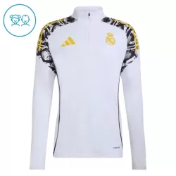 Conjunto de Moletom de Treino Real Madrid Criança Quarto-Zíper 2026-27 Branca
